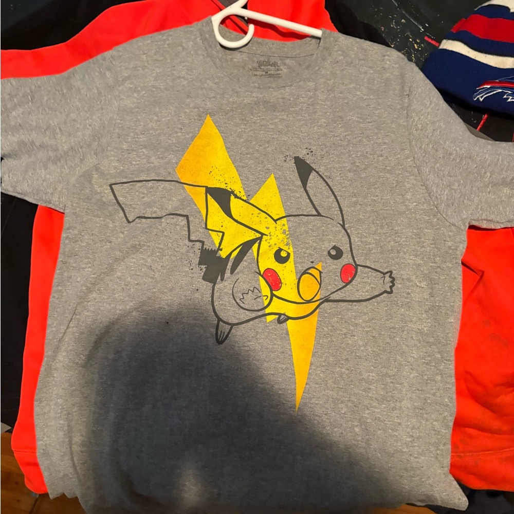 Kids Gray Pikachu T-Shirt